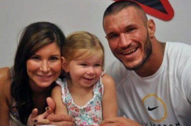 Alanna Marie Orton with her parents, Randy Orton and Samantha Speno.